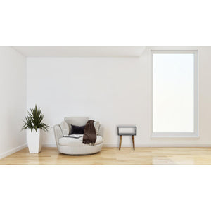 Open Bedside Table | Solid Mango Wood | Carbon Black Finish | Shelf Storage
