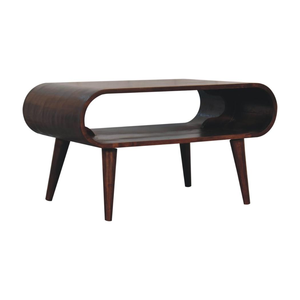 Open California Walnut Coffee Table | Solid Mango Wood | California Walnut Finish | Nordic Living Room Table