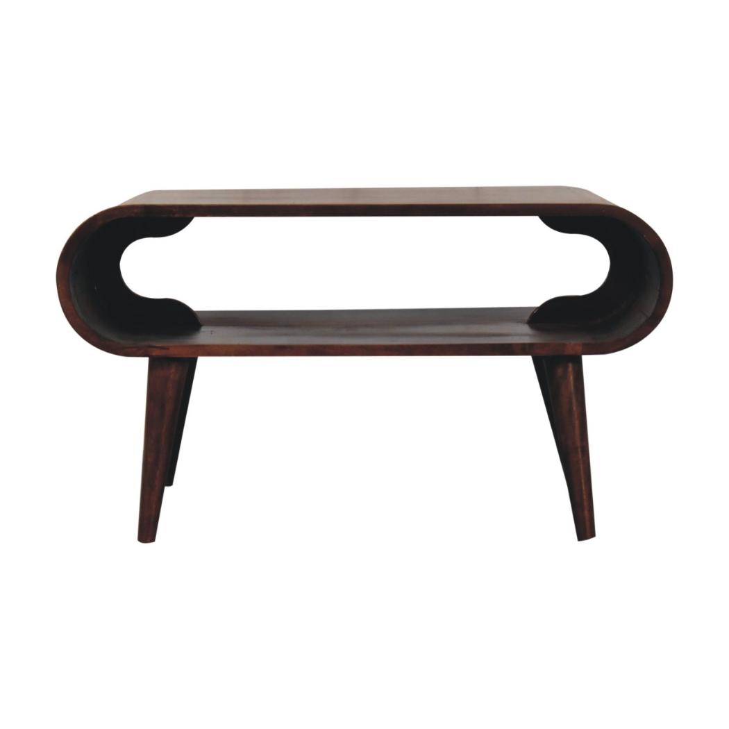 Open California Walnut Coffee Table | Solid Mango Wood | California Walnut Finish | Nordic Living Room Table