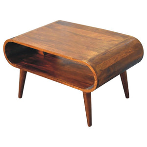 Open Chestnut Coffee Table | Solid Mango Wood | Open Storage Design