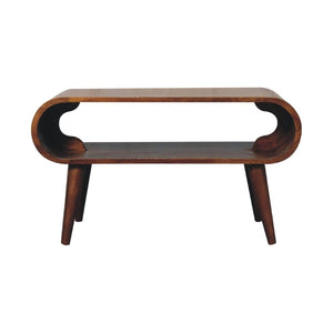 Open Chestnut Coffee Table | Solid Mango Wood | Open Storage Design