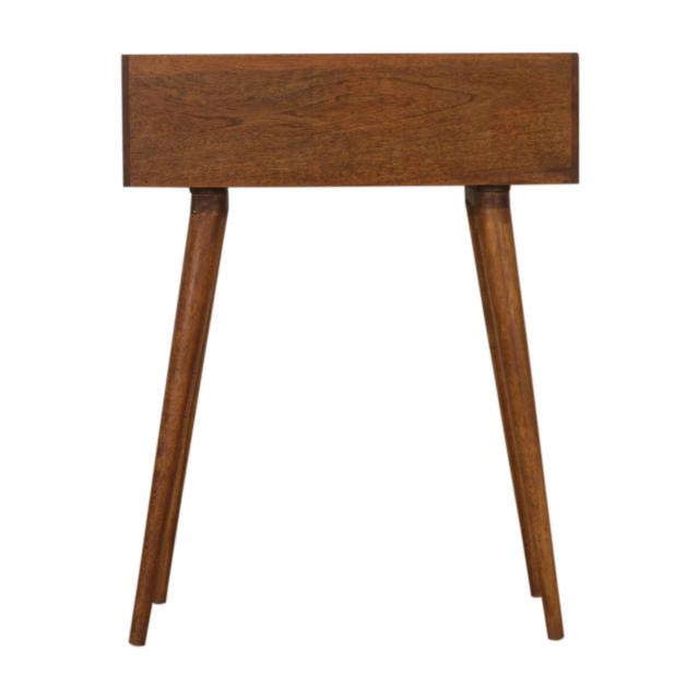 Open Chestnut Writing Desk | Solid Mango Wood | Nordic Style | Open Shelf