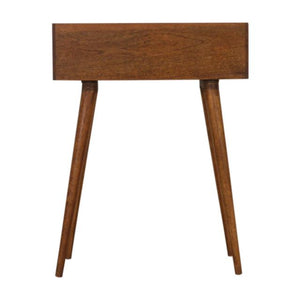 Open Chestnut Writing Desk | Solid Mango Wood | Nordic Style | Open Shelf