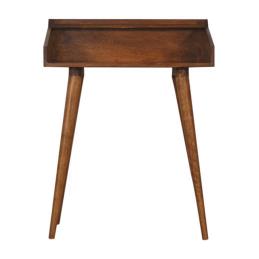 Open Chestnut Writing Desk | Solid Mango Wood | Nordic Style | Open Shelf