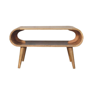 Open Coffee Table | Oak-Inspired Finish | Accessible Storage