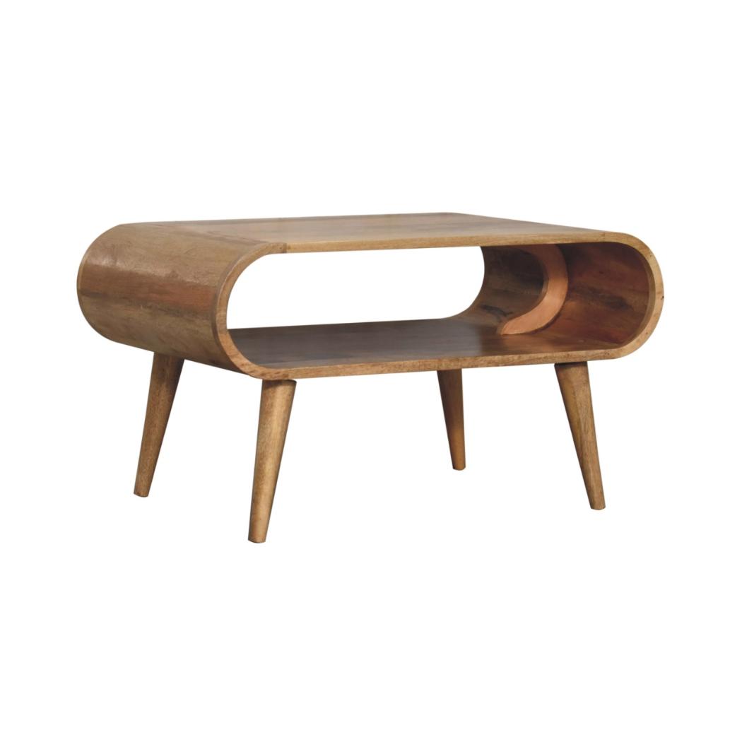 Open Coffee Table | Oak-Inspired Finish | Accessible Storage