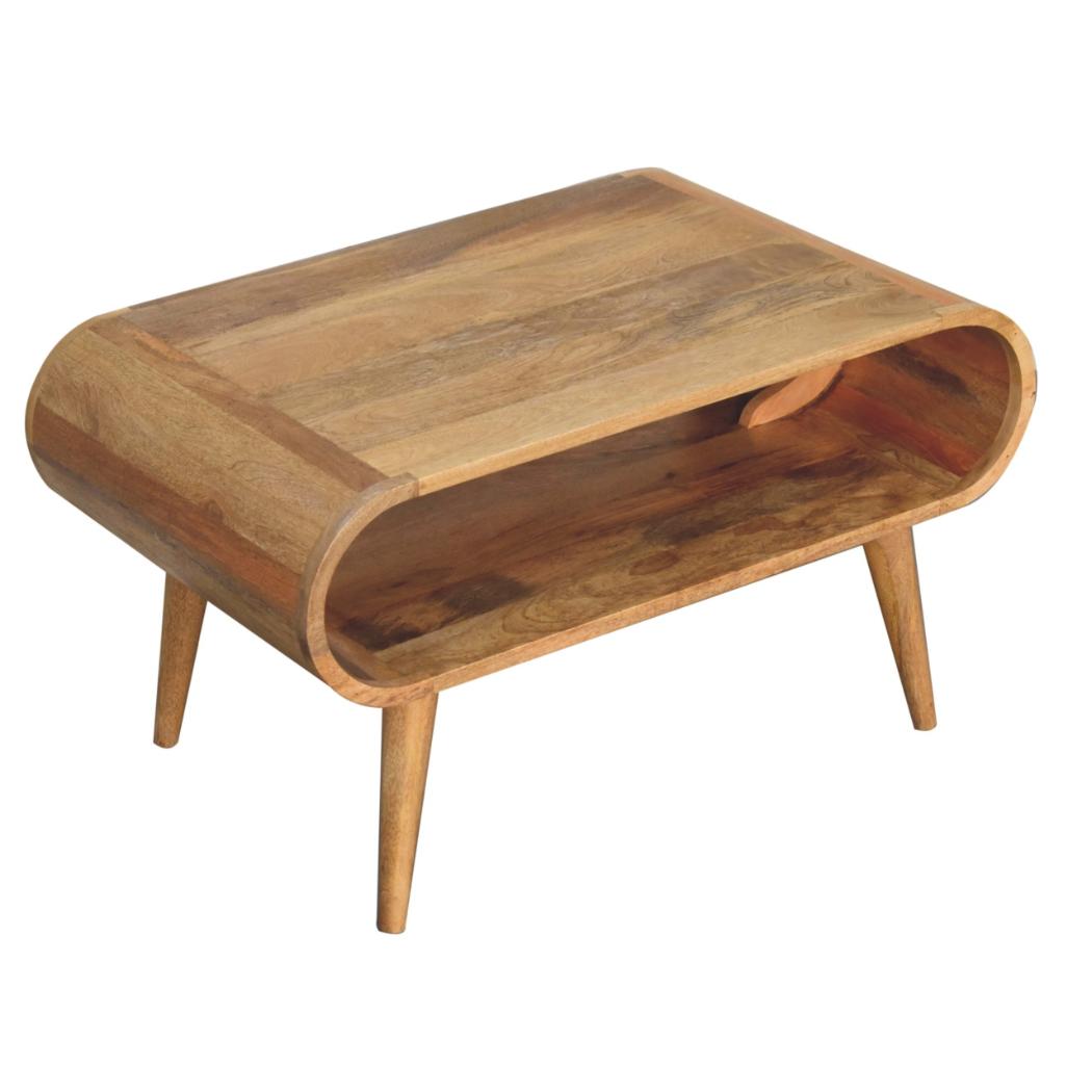 Open Coffee Table | Oak-Inspired Finish | Accessible Storage