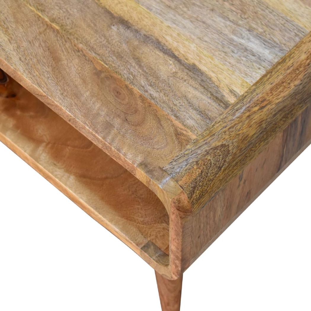Open Media Unit | Oak Finish | Accessible TV Storage