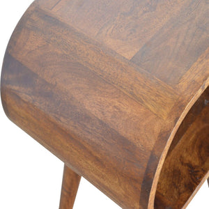 Open Nightstand | Chestnut Finish | Compact Bedside Shelf