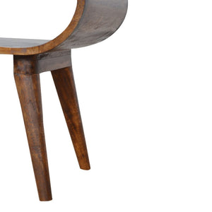 Open Nightstand | Chestnut Finish | Compact Bedside Shelf