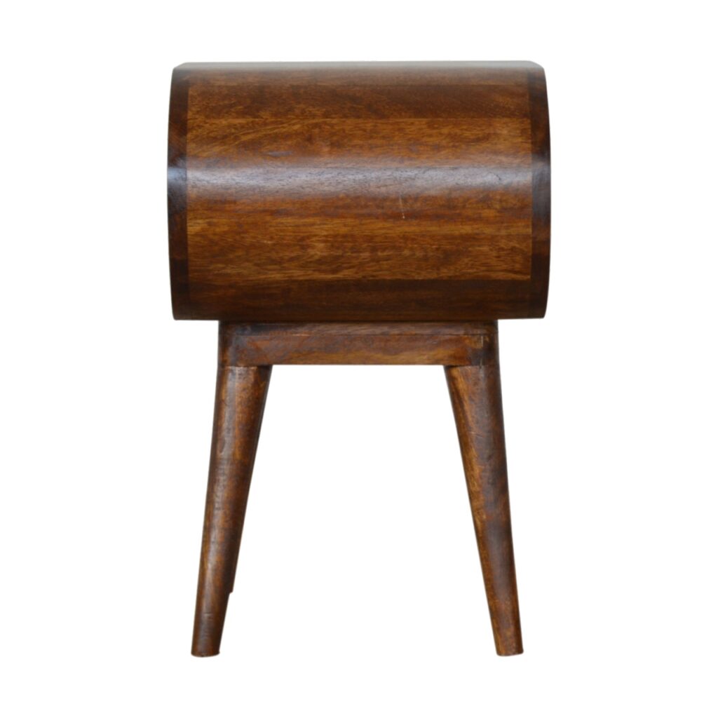 Open Nightstand | Chestnut Finish | Compact Bedside Shelf