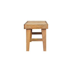 Open Rattan Bench | Natural Textured Accent Seating
