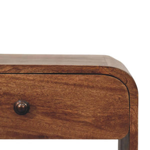 Open-Shelf Bedside Table with Drawer | Compact Bedroom Storage