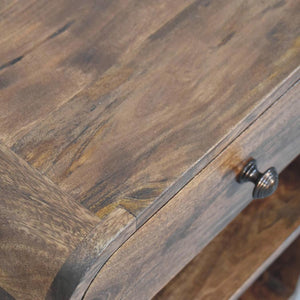 Open-Shelf Bedside Table with Drawer | Compact Bedroom Storage