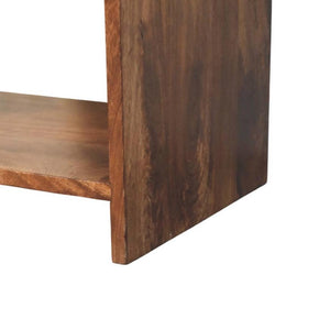 Open-Shelf Bedside Table with Drawer | Compact Bedroom Storage
