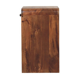 Open-Shelf Bedside Table with Drawer | Compact Bedroom Storage