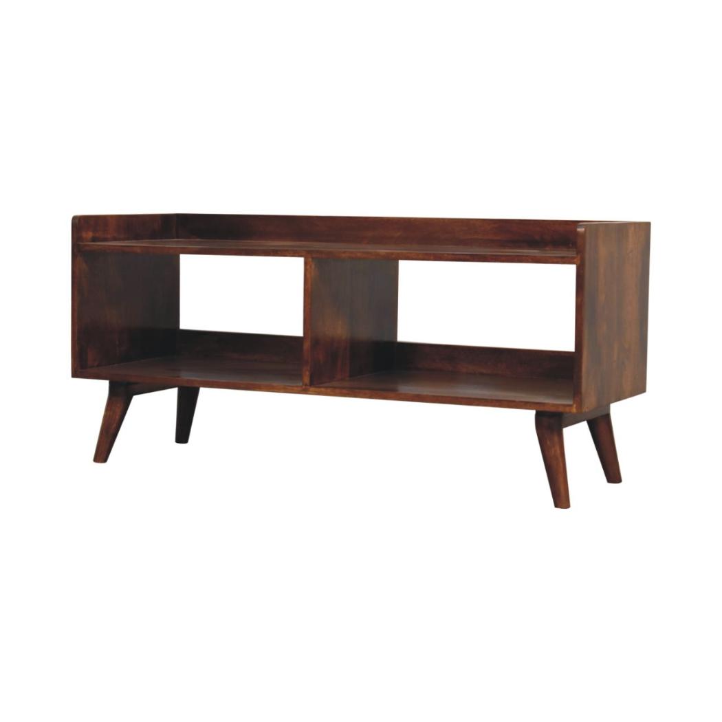 Open-Top Media Unit | Chestnut Finish | Practical TV Storage