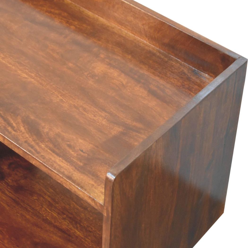 Open-Top Media Unit | Chestnut Finish | Practical TV Storage