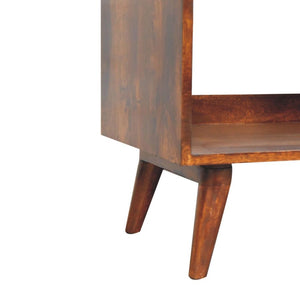 Open-Top Media Unit | Chestnut Finish | Practical TV Storage