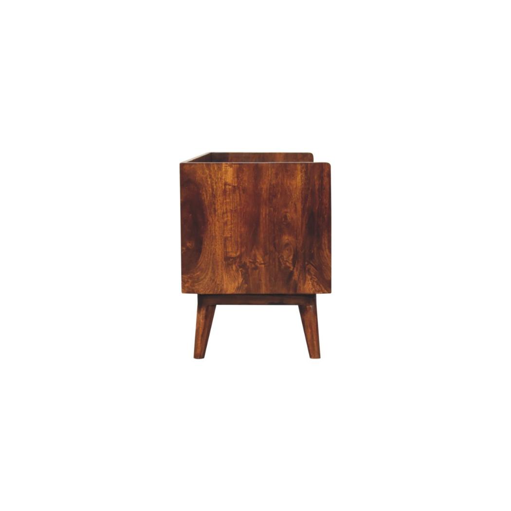 Open-Top Media Unit | Chestnut Finish | Practical TV Storage