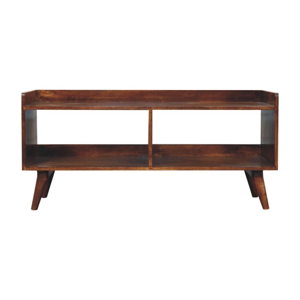 Open-Top Media Unit | Chestnut Finish | Practical TV Storage