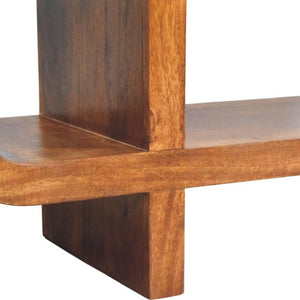Orion Curved Chestnut Media Unit | Timber TV Cabinet | Soft Edge Living Room Storage