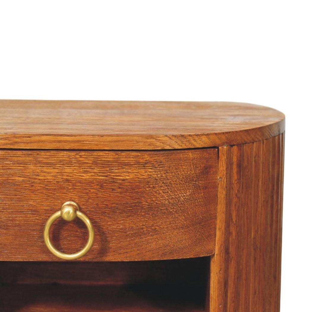 Oval Wall Nightstand | Soft Curves | Space-Saving Bedroom Furniture