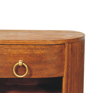 Oval Wall Nightstand | Soft Curves | Space-Saving Bedroom Furniture