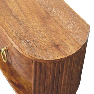 Oval Wall Nightstand | Soft Curves | Space-Saving Bedroom Furniture