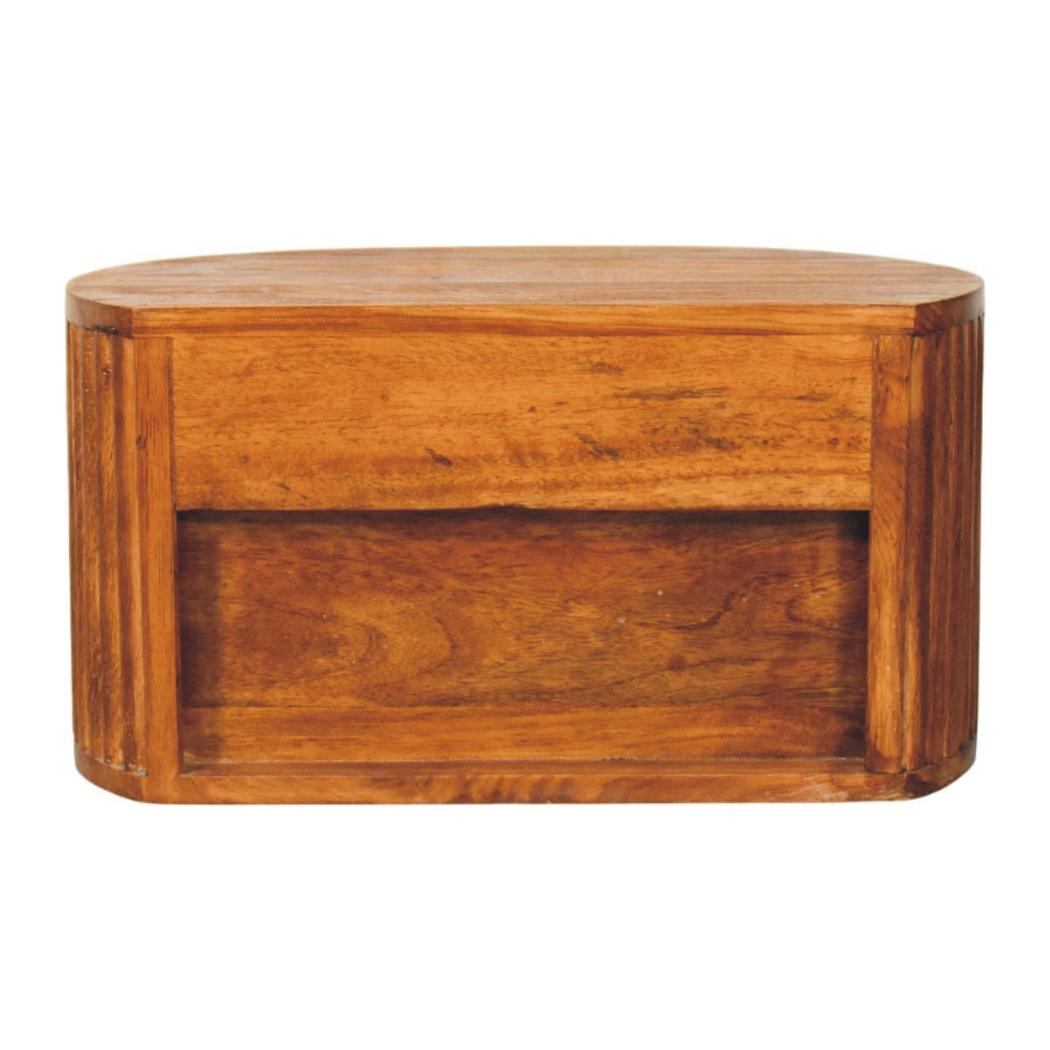 Oval Wall Nightstand | Soft Curves | Space-Saving Bedroom Furniture