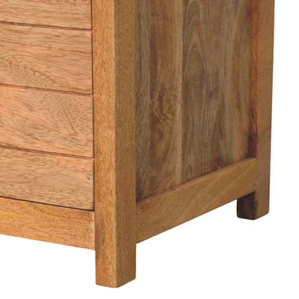 Oxford Storage Bench | Solid Mango Wood | Oak-ish Finish | 2 Drawers