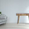 Patchwork Console Table | Solid Mango Wood | Mixed Timber Finish | Eclectic Hallway Table