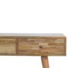 Patchwork Console Table | Solid Mango Wood | Mixed Timber Finish | Eclectic Hallway Table