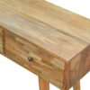 Patchwork Console Table | Solid Mango Wood | Mixed Timber Finish | Eclectic Hallway Table