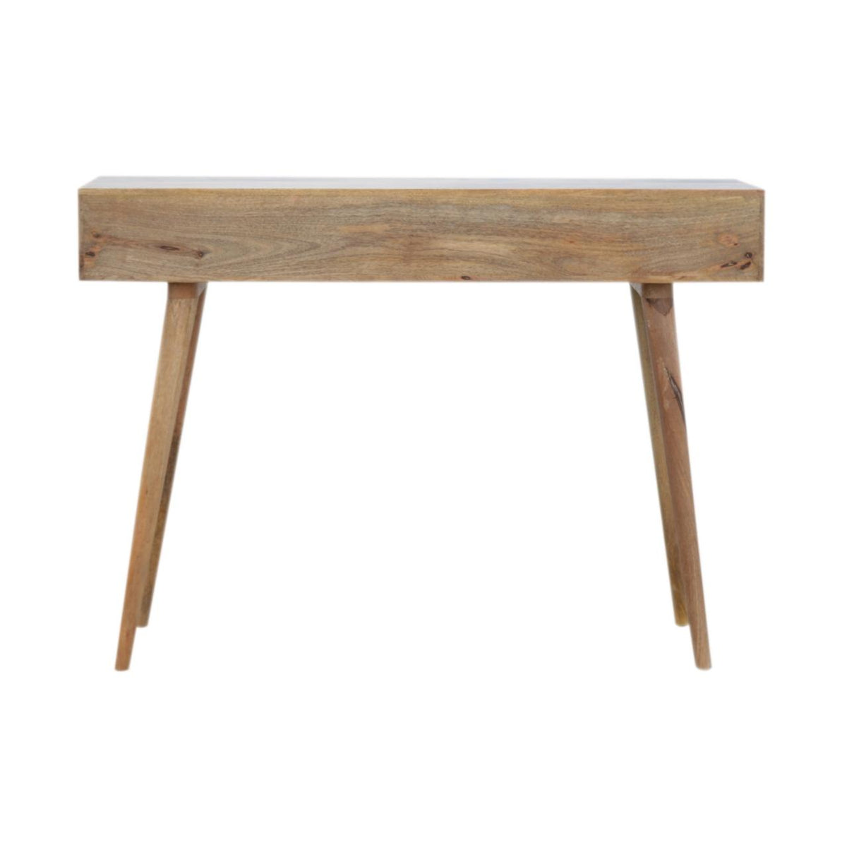 Patchwork Console Table | Solid Mango Wood | Mixed Timber Finish | Eclectic Hallway Table