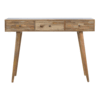 Patchwork Console Table | Solid Mango Wood | Mixed Timber Finish | Eclectic Hallway Table