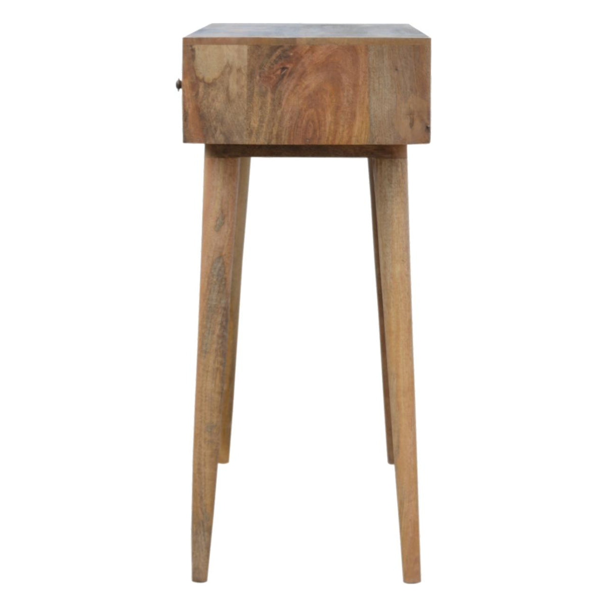 Patchwork Console Table | Solid Mango Wood | Mixed Timber Finish | Eclectic Hallway Table