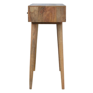 Patchwork Console Table | Solid Mango Wood | Mixed Timber Finish | Eclectic Hallway Table