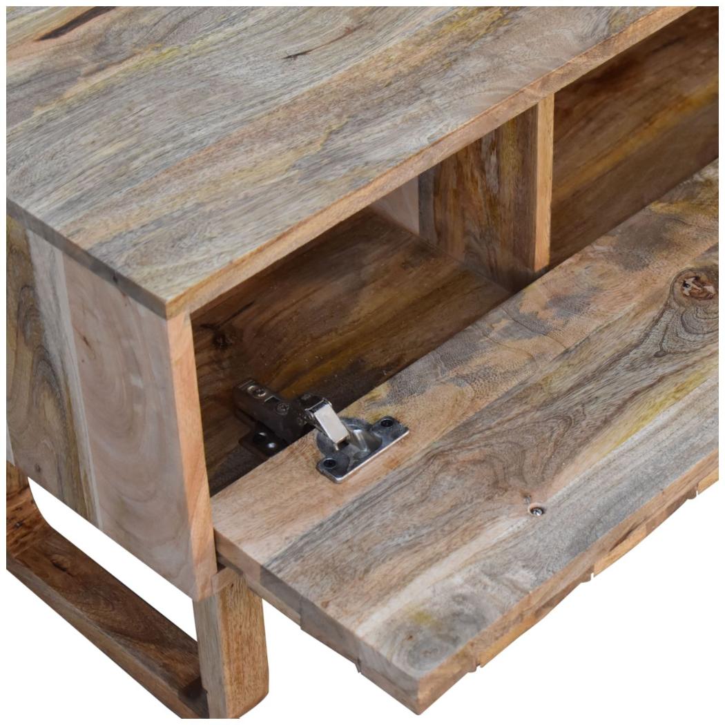 Pineapple Carved Bench | Oak-Inspired Finish | Decorative Accent Seating