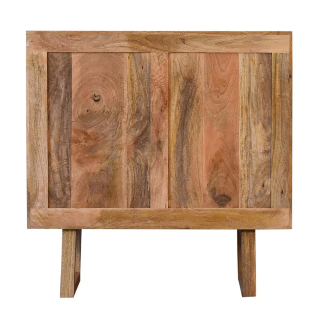 Pineapple Carved Chest | Solid Mango Wood | Oak Finish | 3 Drawers