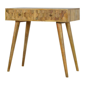 Pineapple Carved Console Table | 2 Drawers | Nordic Legs