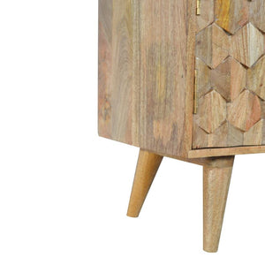 Pineapple Carved Wooden Sideboard | 3 Drawers & Cabinet