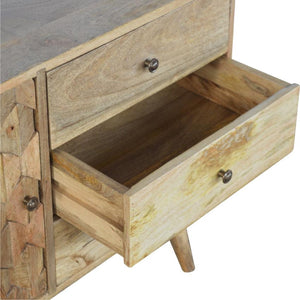 Pineapple Carved Wooden Sideboard | 3 Drawers & Cabinet