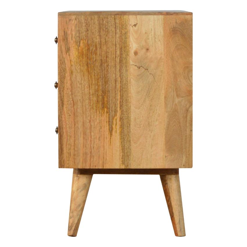 Pineapple Carved Wooden Sideboard | 3 Drawers & Cabinet