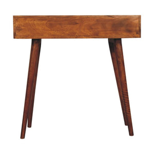 Pineapple Console Table | Chestnut Finish | Tropical Carved Design