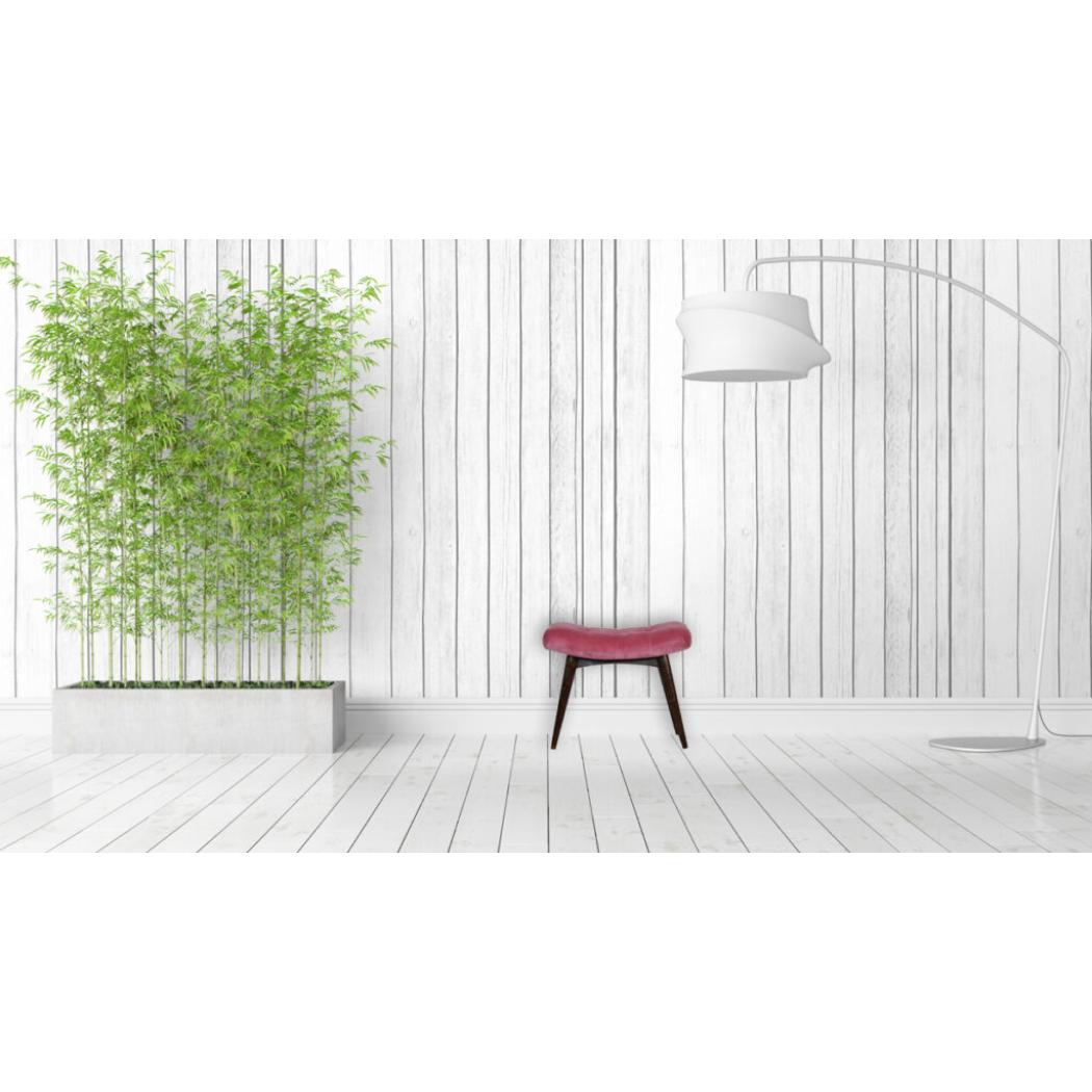 Pink Cotton Velvet Curved Bench | Upholstered Accent Seat | Bedroom & Hallway