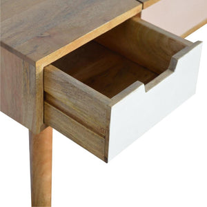 Pink Gradient Dressing Table | 3 Drawers | Solid Mango Wood
