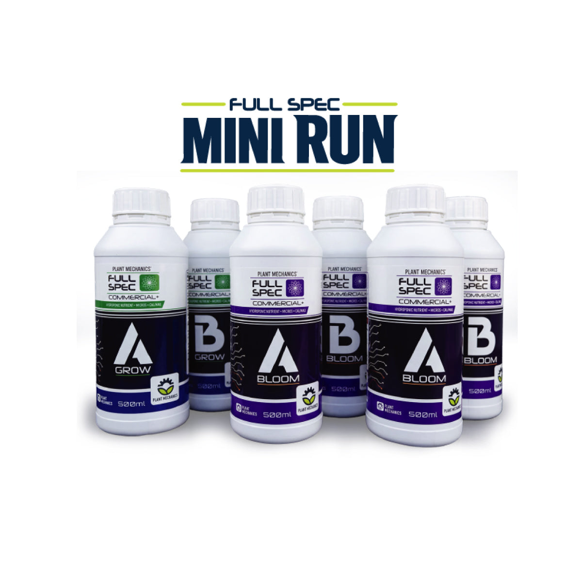 Plant Mechanics Full Spec Mini Run Kit – Grow & Bloom Nutrient Starter Pack