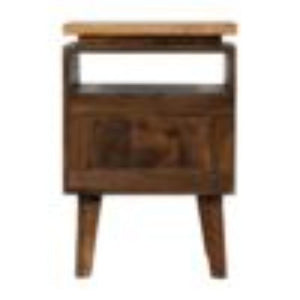 Platform Bedside Table | Raised Base Design | Compact Bedroom Storage