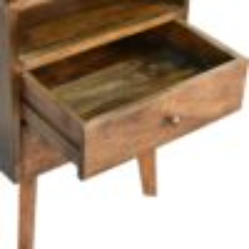 Platform Bedside Table | Raised Base Design | Compact Bedroom Storage